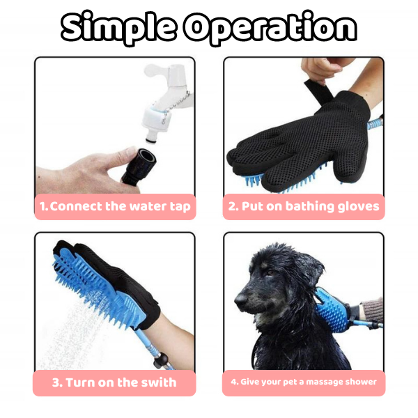 Dog washing gloves, Dog bathing gloves